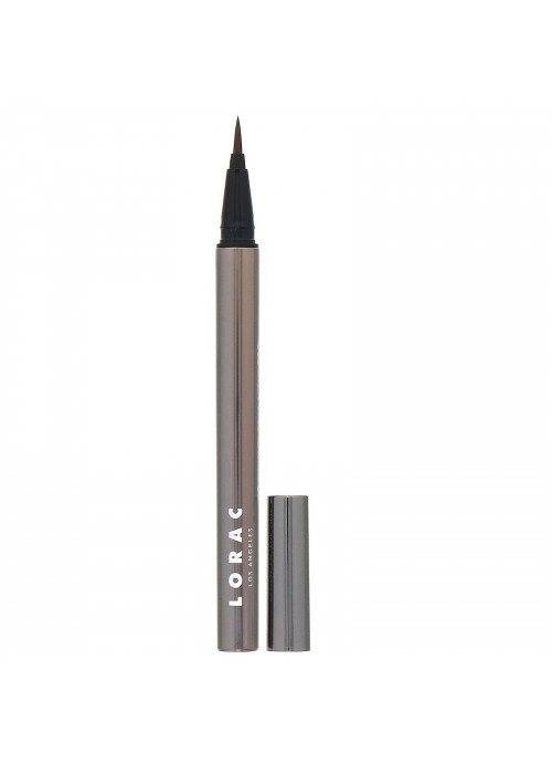 Lorac, Front of the Line, Pro Liquid Eyeliner, Dark Brown, 0.02 fl oz (0.55 ml)