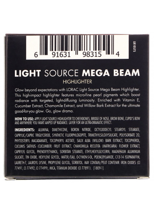 Lorac, Light Source, Mega Beam Highlighter, Gilded Lily, 0.22 oz (6.5 g)