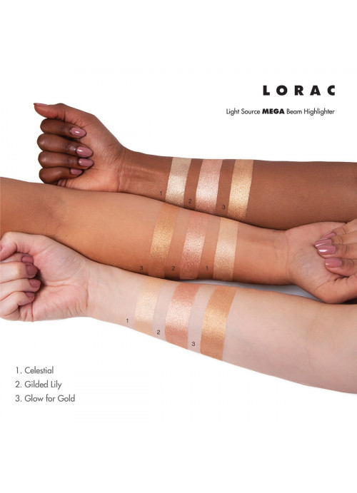 Lorac, Light Source, Mega Beam Highlighter, Gilded Lily, 0.22 oz (6.5 g)