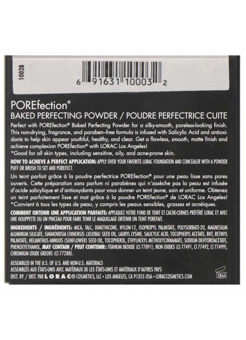 Lorac, POREfection Baked Perfecting Powder, PF3 Light Medium, 0.32 oz (9 g)