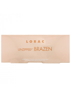 Lorac, Unzipped Brazen Eye Shadow Palette with  Dual-Ended  Brush, 0.37 oz (10.5 g)