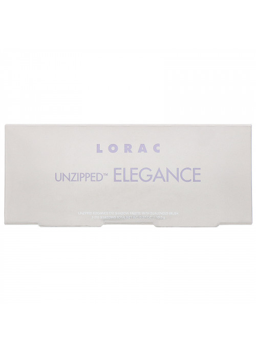 Lorac, Unzipped Elegance Eye Shadow Palette with Dual-Ended Brush, 0.37 oz (10.5 g)
