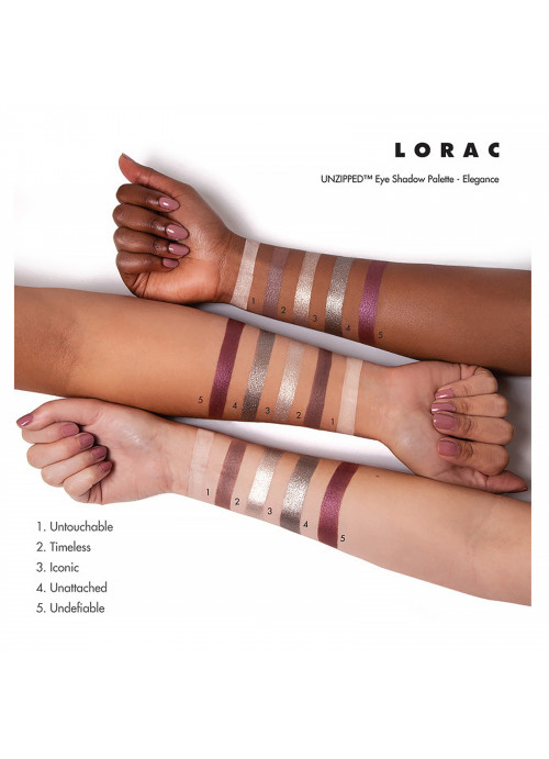 Lorac, Unzipped Elegance Eye Shadow Palette with Dual-Ended Brush, 0.37 oz (10.5 g)