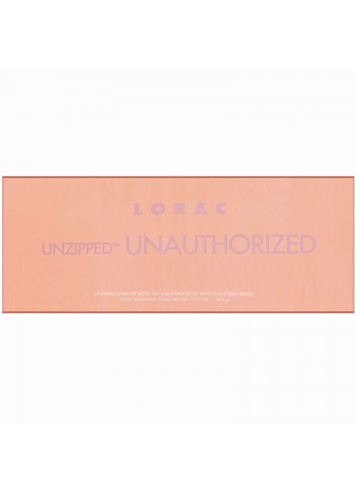 Lorac, Unzipped Unauthorized Eye Shadow Palette with Dual-Ended Brush, 0.37 oz (10.5 g)