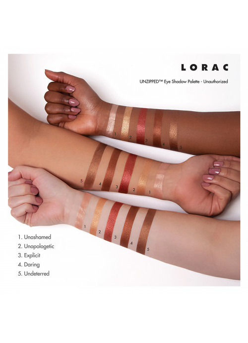 Lorac, Unzipped Unauthorized Eye Shadow Palette with Dual-Ended Brush, 0.37 oz (10.5 g)