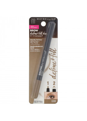 Maybelline, Eye Studio, Brow Define + Fill Duo, 250 Blonde, 0.017 oz (500 mg)
