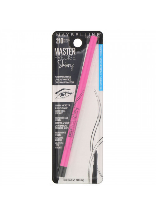 Maybelline, Eye Studio, Master Precise, Skinny Automatic Pencil, 210 Defining Black, 0.0035 oz (100 mg)