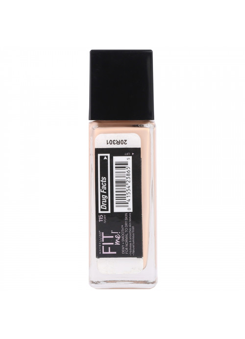 Maybelline, Fit Me, Dewy + Smooth Foundation, 115 Ivory, 1 fl oz (30 ml)
