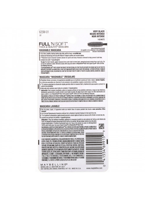 Maybelline, Full 'N Soft Mascara, 301 Very Black, 0.28 fl oz (8.2 ml)