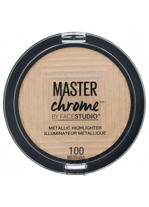 Maybelline, Master Chrome, Metallic Highlighter, Molten Gold 100,  0.24 oz (6.7 g)