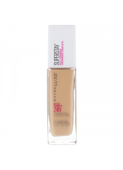Maybelline, Super Stay, Full Coverage Foundation, 120 Classic Ivory, 1 fl oz (30 ml)