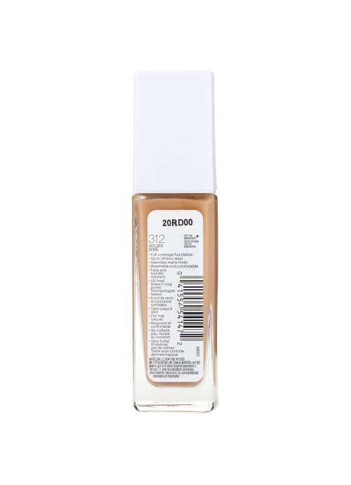 Maybelline, Super Stay, Full Coverage Foundation, 312 Golden, 1 fl oz (30 ml)