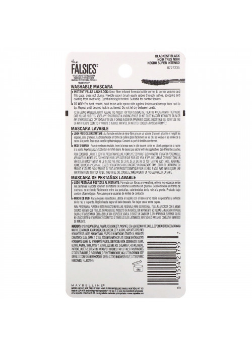 Maybelline, Volum' Express, The Falsies Mascara, 280 Blackest Black, 0.25 fl oz (7.5 ml)