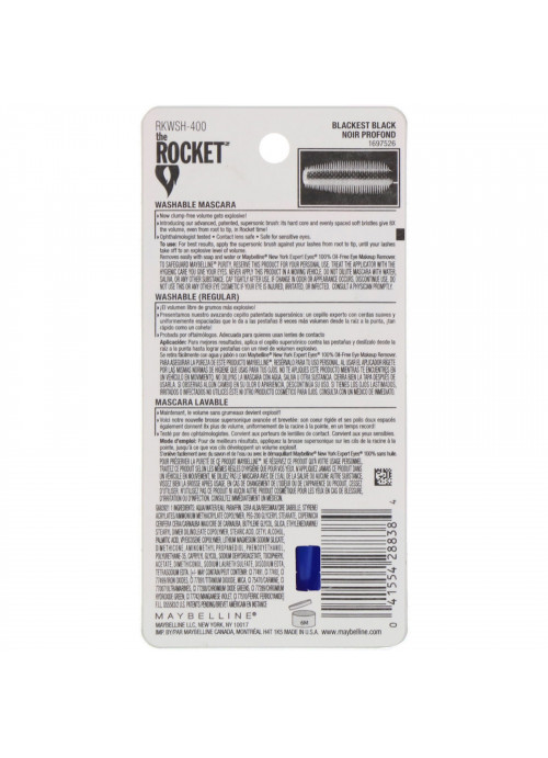 Maybelline, Volum' Express, The Rocket Mascara, 400 Blackest Black, 0.3 fl oz (9 ml)