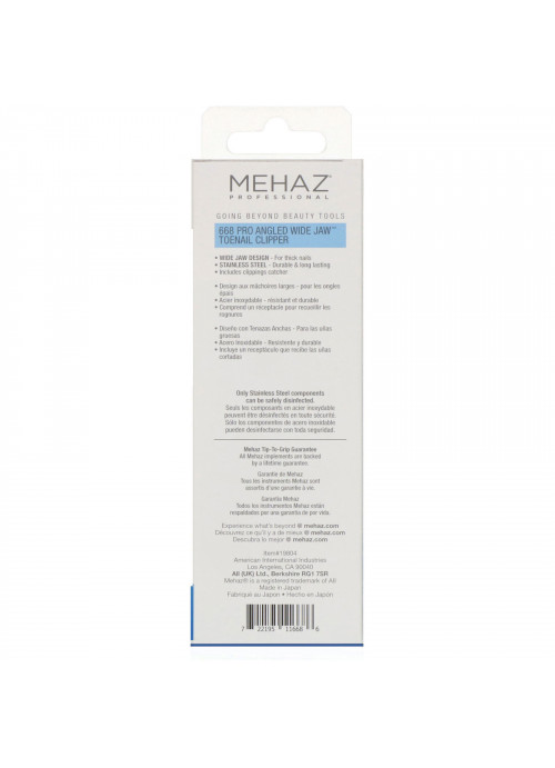 Mehaz, Pro Angled Wide Jaw Toenail Clipper, 1 Clipper