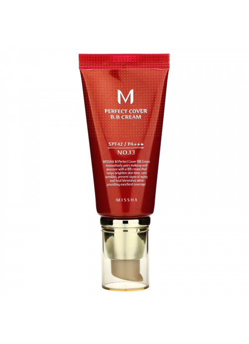 Missha, Perfect Cover B.B Cream, SPF 42 PA+++, No. 13 Bright Beige, 50 ml