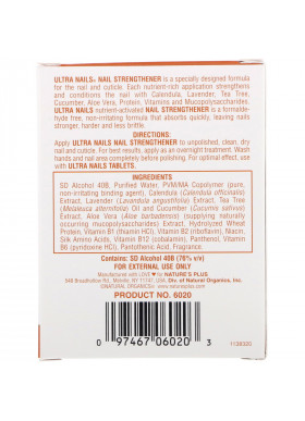 Nature's Plus, Ultra Nails, Nail Strengthener, 1/4 fl oz (7.4 ml)