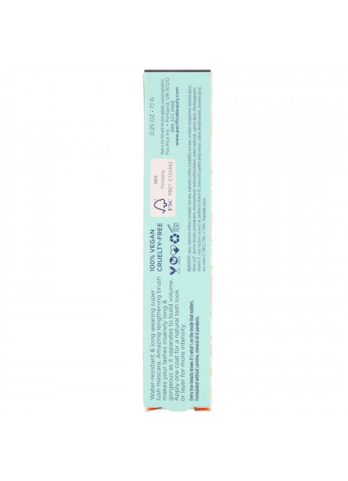Pacifica, Aquarian Gaze, Water-Resistant, Long Lash Mineral Mascara, Abyss, 0.25 oz (7.1 g)