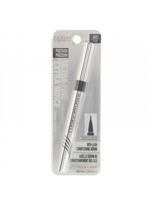 Physicians Formula, Eye Booster, Ultra Fine Liquid Eyeliner with Lash Conditioning Serum, Ultra Black, 0.016 fl oz (0.5 ml)