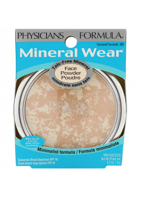 Physicians Formula, Mineral Wear, Face Powder, SPF 16, Translucent, 0.3 oz (9 g)
