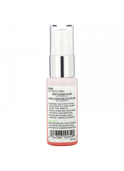 Physicians Formula, Organic Wear, Dewy Blush Elixir, Apricot Glow,  0.5 fl oz (15 ml)
