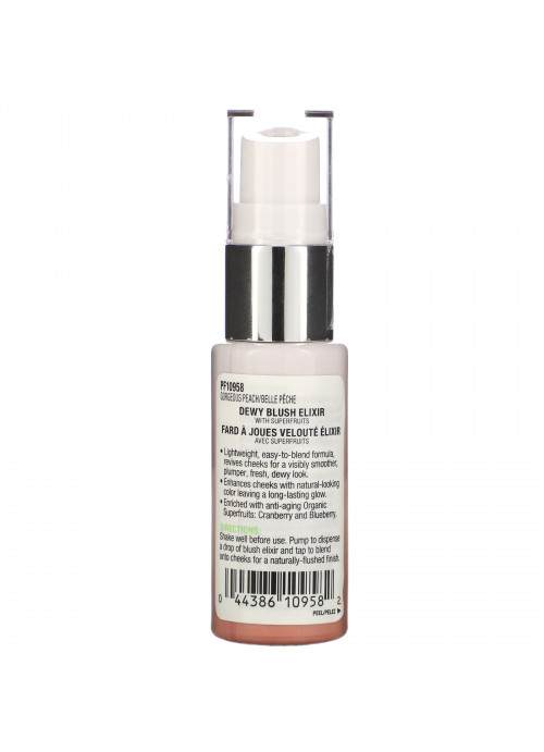 Physicians Formula, Organic Wear, Dewy Blush Elixir, Gorgeous Peach, 0.5 fl oz (15 ml)