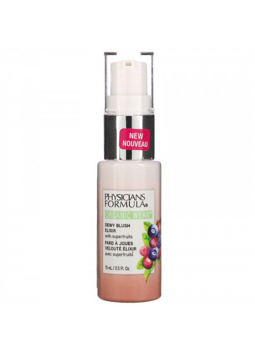 Physicians Formula, Organic Wear, Dewy Blush Elixir, Gorgeous Peach, 0.5 fl oz (15 ml)