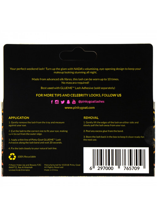 Pinky Goat, Nada, Extra Volume False Eyelashes, 1 Pair