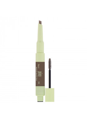 Pixi Beauty, 2-In-1 Natural Brow Duo, Waterproof Brow Pencil & Gel, Natural Brown, Pencil 0.007 oz (0.2 g) - Gel 0.084 fl oz (2.5 ml)