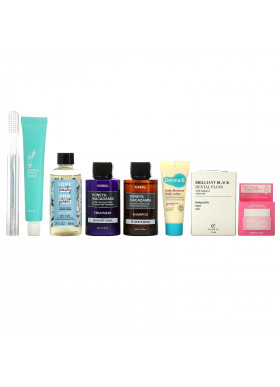 Promotional Products, Bath Essentials Beauty Bag, 8 Piece Kit