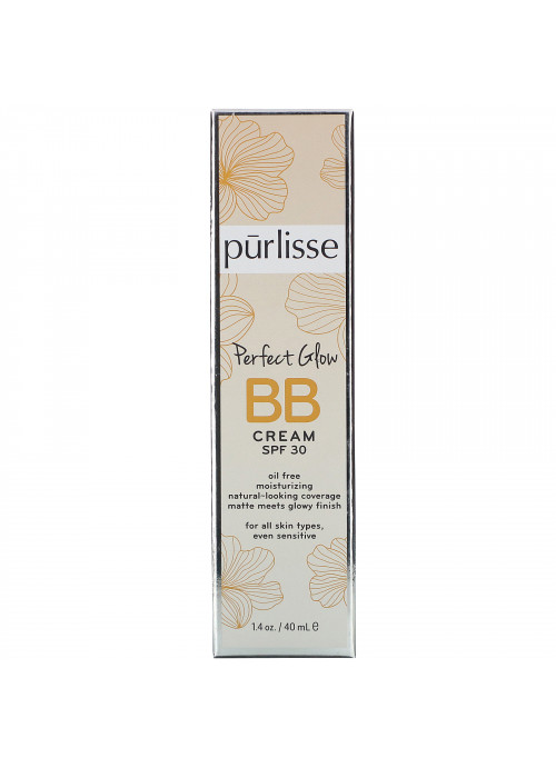 Purlisse, Perfect Glow, BB Cream, SPF 30, Light Medium, 1.4 fl oz (40 ml)