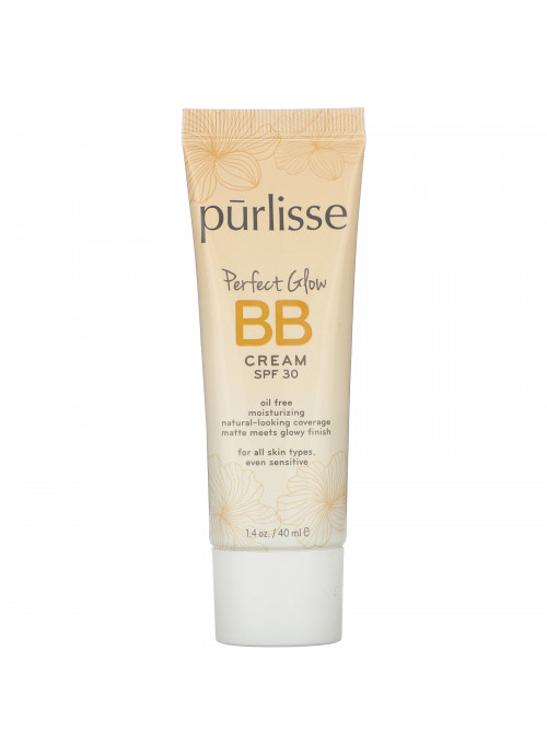 Purlisse, Perfect Glow, BB Cream, SPF 30, Light Medium, 1.4 fl oz (40 ml)