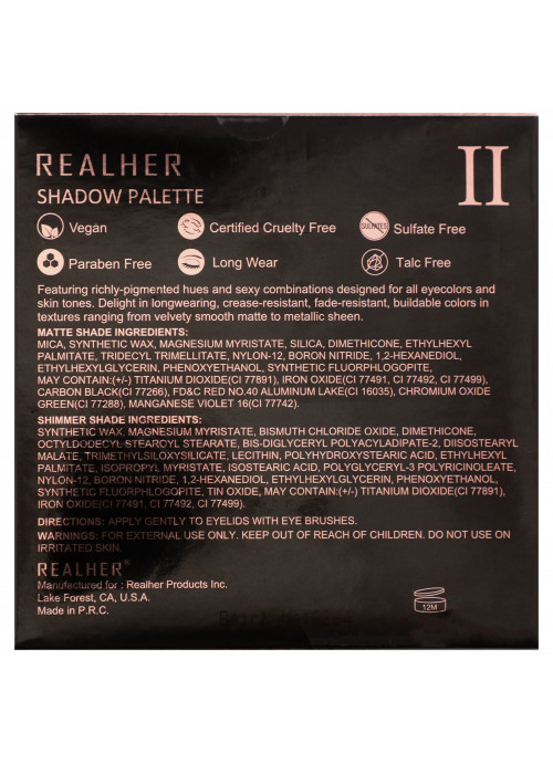 RealHer, Do Your Squats, Shadow Palette II, 0.36 oz (10.8 g)