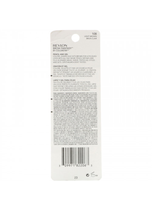 Revlon, Brow Fantasy, 108 Light Brown, 0.011 oz (0.31 g) / 0.04 fl oz (1.18 ml)