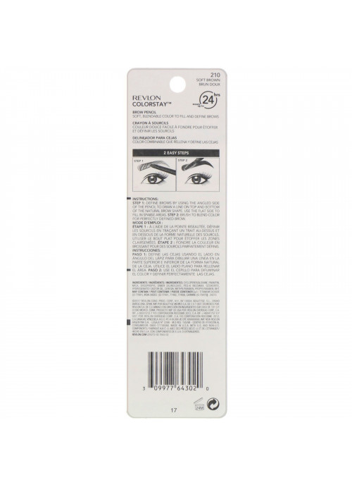 Revlon, Colorstay, Brow Pencil, 210 Soft Brown, 0.012 oz (0.35 g)