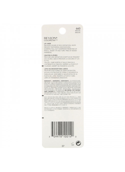 Revlon, Colorstay, Lip Liner, 660 Mauve, 0.01 oz (0.28 g)