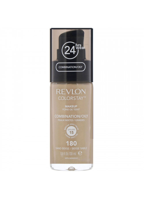 Revlon, Colorstay, Makeup, Combination/Oily, 180 Sand Beige, 1 fl oz (30 ml)