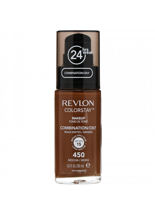 Revlon, Colorstay, Makeup, Combination/Oily, 450 Mocha, 1 fl oz (30 ml)
