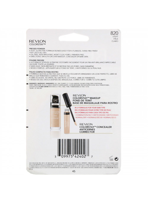 Revlon, Colorstay, Pressed Powder, 820 Light, 0.3 oz (8.4 g)