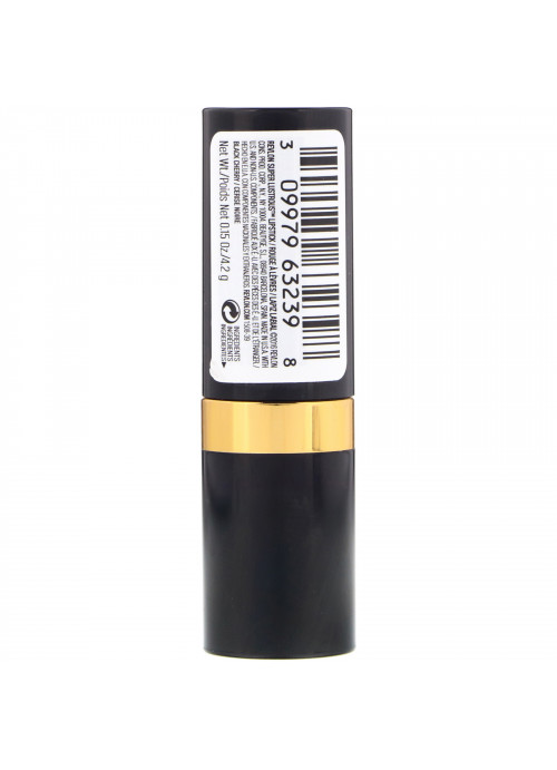 Revlon, Super Lustrous, Lipstick, Creme, 477 Black Cherry, 0.15 oz (4.2 g)