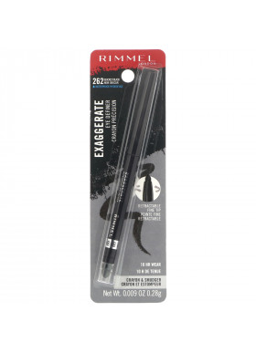 Rimmel London, Exaggerated Eye Definer, 262 Blackest Black, .009 oz (.28 g)