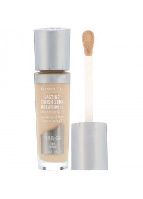 Rimmel London, Lasting Finish 25HR Breathable Long Wear Foundation, 100 Ivory, 1 fl oz (30 ml)