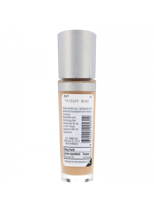 Rimmel London, Lasting Finish 25HR Breathable Long Wear Foundation, 402 Bronze, 1 fl oz (30 ml)