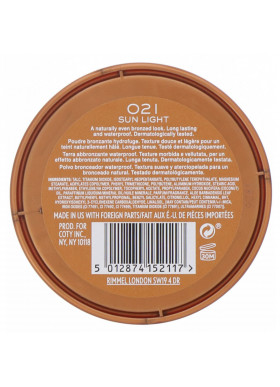 Rimmel London, Natural Bronzer, Waterproof Bronzing Powder, 021 Sun Light, 0.49 oz (14 g)