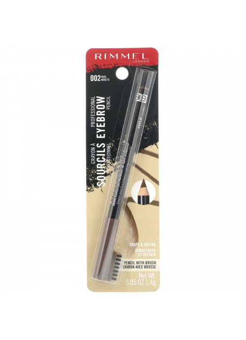 Rimmel London, Professional Eyebrow Pencil, 002 Hazel, .05 oz (1.4 g)