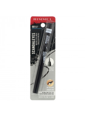 Rimmel London, Scandaleyes Micro Eyeliner, 001 Black, .037 fl oz (1.1 ml)