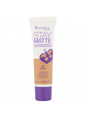 Rimmel London, Stay Matte Liquid Mousse Foundation, 300 Sand, 1 fl oz (30 ml)
