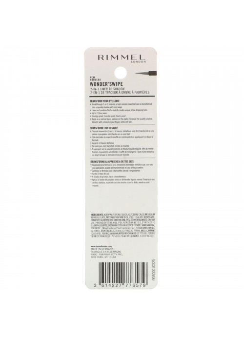 Rimmel London, Wonder'Swipe 2-in-1 Liner to Shadow, 016 Out Out, .058 fl oz (1.7 ml)