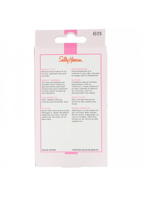 Sally Hansen, Vitamin E Nail & Cuticle Oil , 0.45 fl oz (13.3 ml)