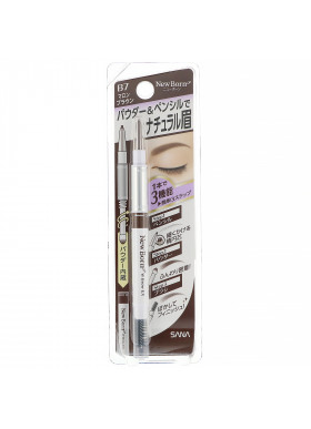 Sana, New Born, Eyebrow Powder & Pencil, B7 Marron Brown , 1 Piece